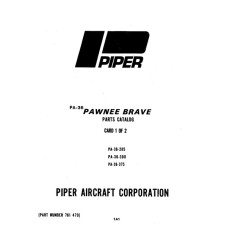 Piper Pawnee Brave PA-36-285 761-470 Parts Catalog 1976 thru 1982